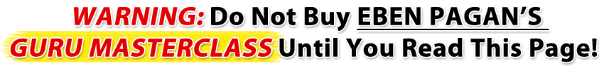 Guru MasterClass Bonus Pack GuruMasterclassWarning GURU Masterclass
